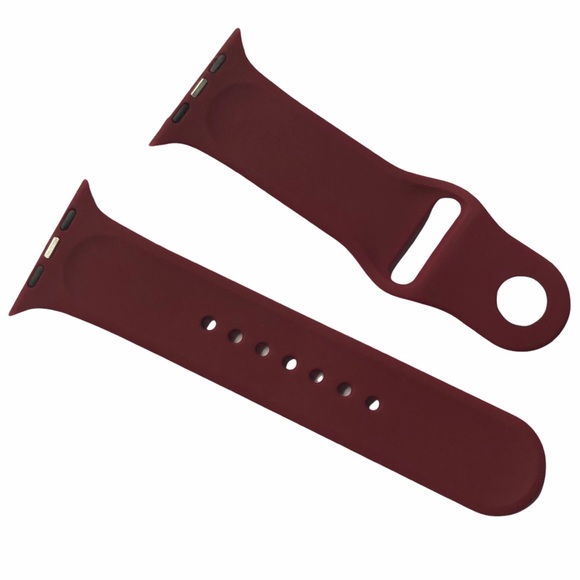 5/$20 NEW MAROON Wine Silicone Sport Band Apple Watch 44/45/49 mm S/M - Picture 4 of 7